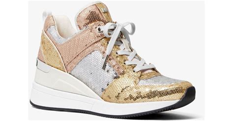 michael michael kors georgie trainer gold|Michael Kors color block.